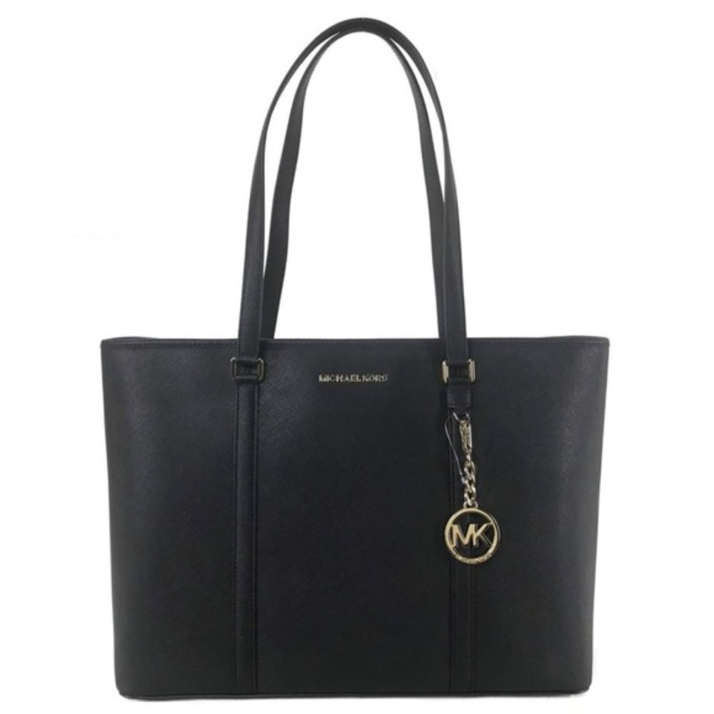 Michael Kors Black Saffiano Leather Large Tote NWT - Picture 1 of 8